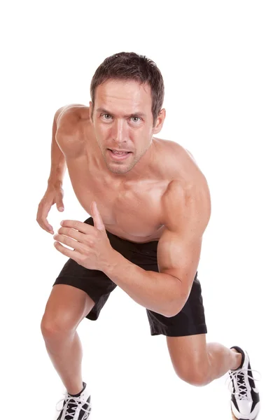 Man running smile — Stock Photo, Image