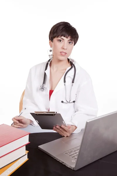 Doctor with chart — Stock Photo, Image