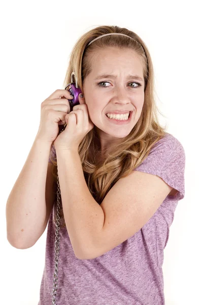 Menina pegar bloqueio estressado — Fotografia de Stock