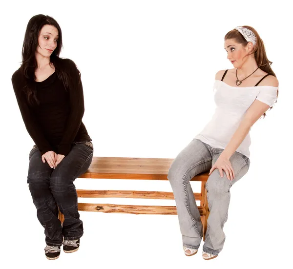 Not sharing bench — Stock Photo, Image