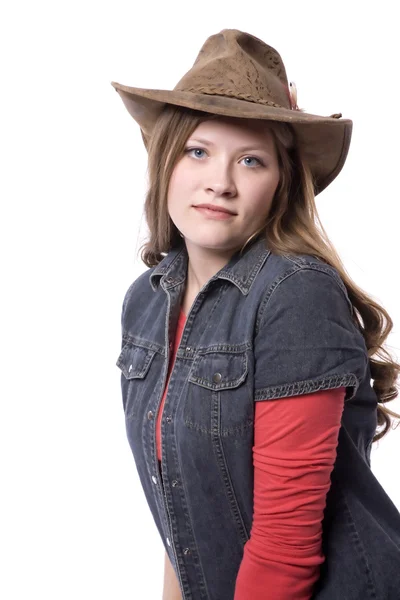 Woman with hat — Stock Photo, Image