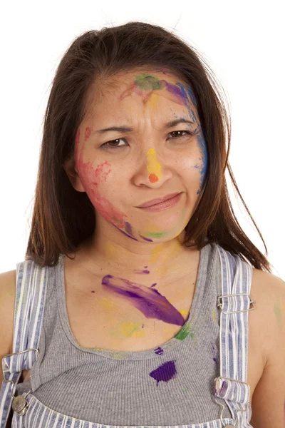 Paint confused expression — Stock Photo, Image