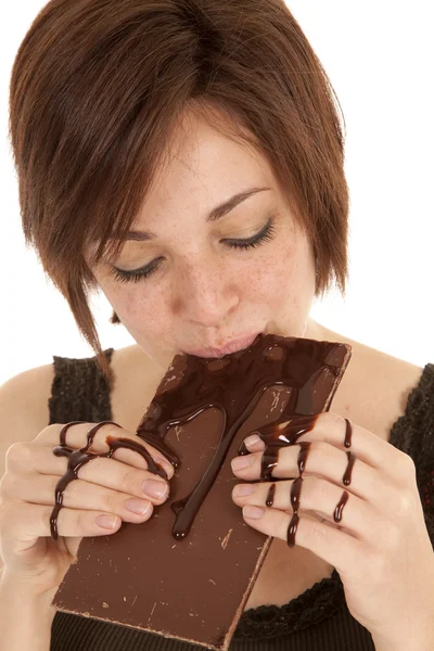 Täckt av choklad — Stockfoto