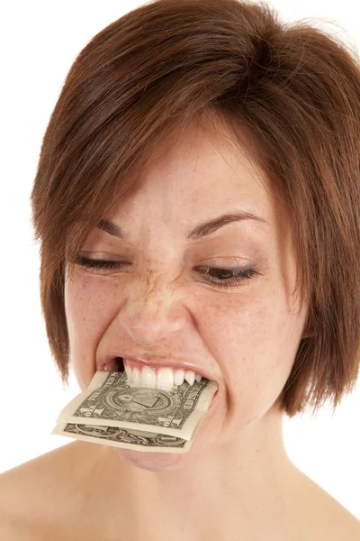 Eat money — Stock Photo, Image