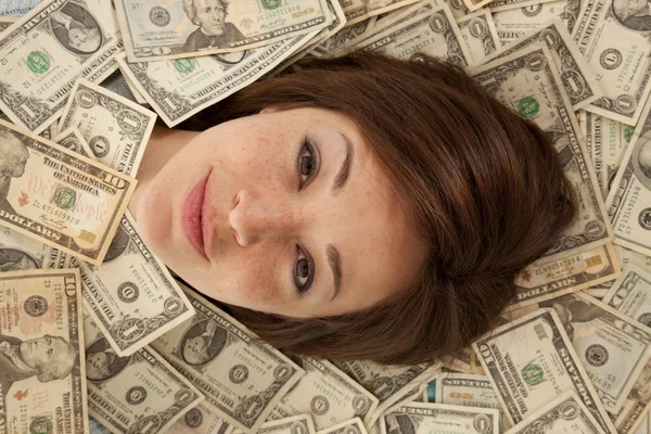 Face out of money — Stock Photo, Image