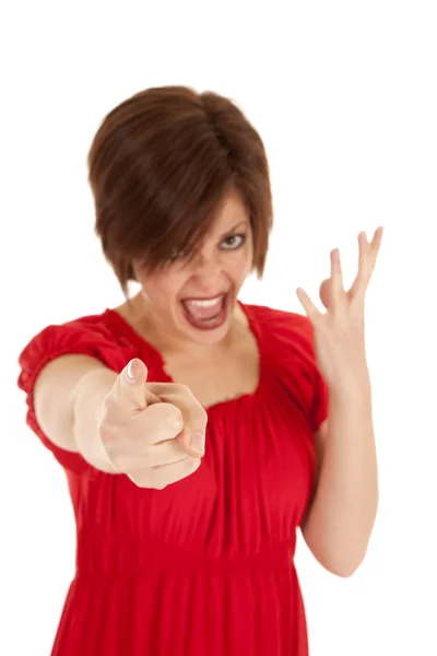 Pointing finger angry — Stock Photo, Image