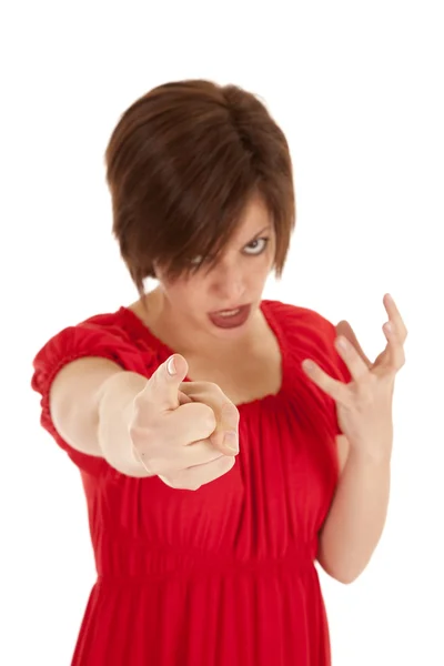 Pointing finger mad — Stock Photo, Image