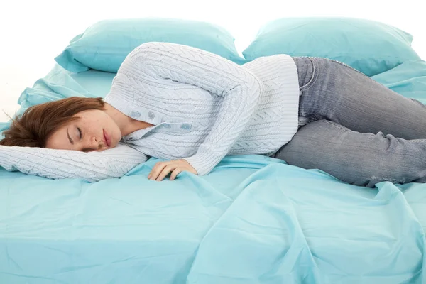 Sleep on bed clothes — Stock Photo, Image