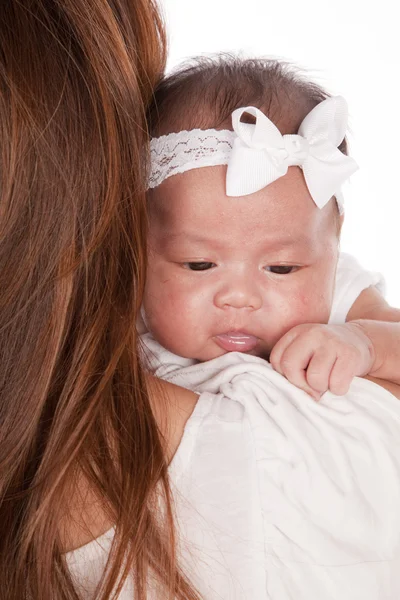 Mother holding her baby girl — Stock Photo, Image