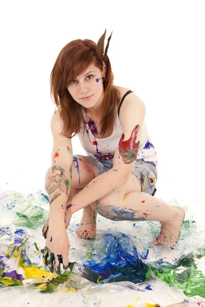 Covered in paint — Stock Photo, Image