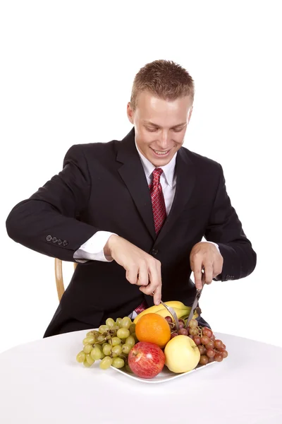 Digging into fruit — Stock Photo, Image
