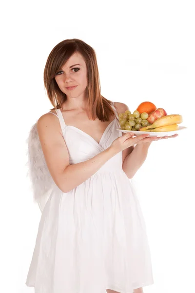 Mulher com frutas — Fotografia de Stock