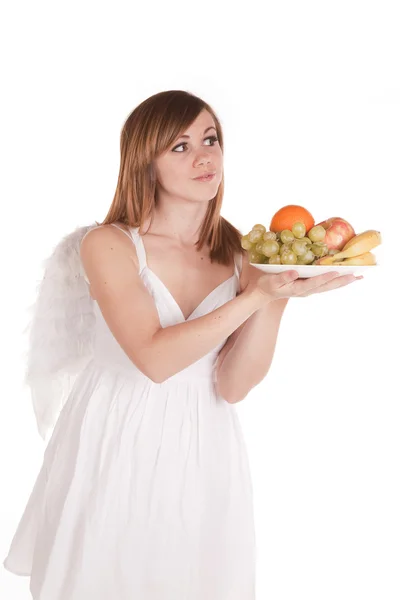 Mujer con frutas — Foto de Stock