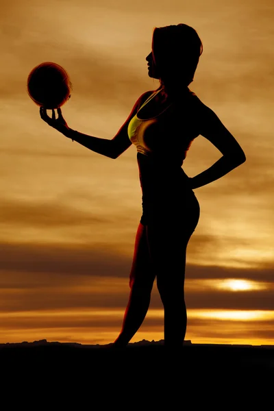 Volleybal silhouet — Stockfoto