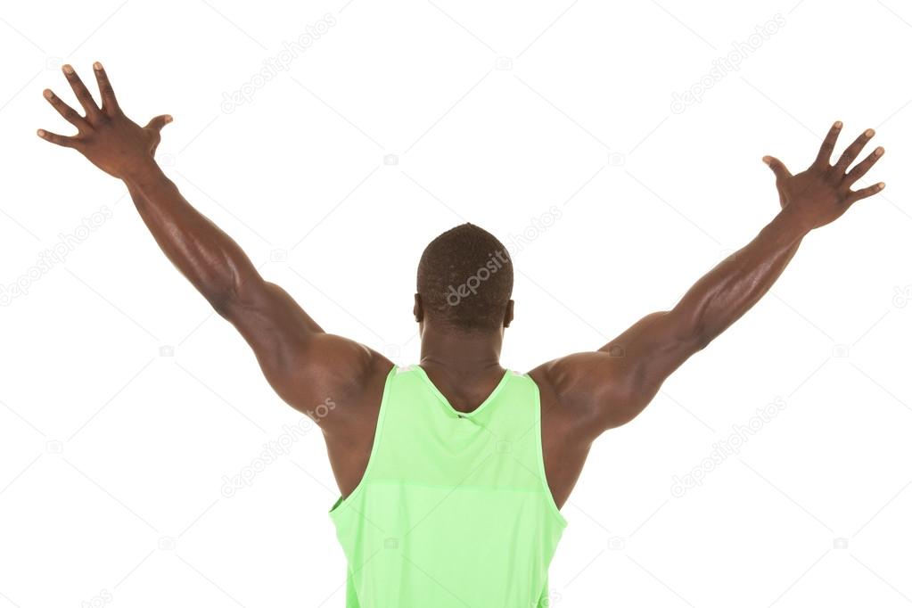 Strong man arms up back — Stock Photo © alanpoulson 29858569