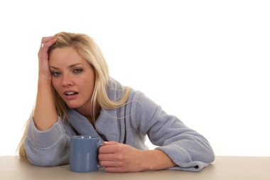 Tired woman cup clipart
