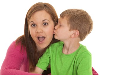 kız ve oğlan onu şok öp