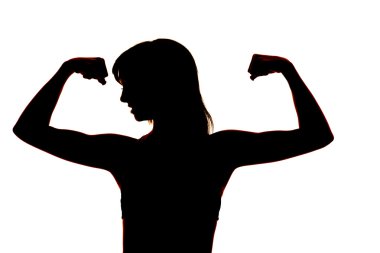 bir kadın fitness silüeti flex kapat