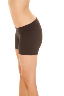 kadın fitness siyah şort ten vücut