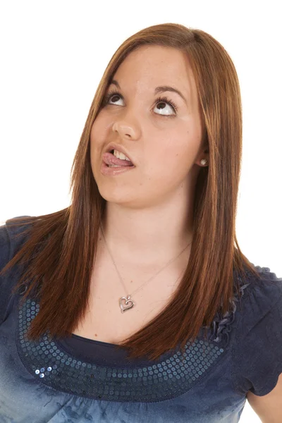 女性の舌でおかしい式 — ストック写真