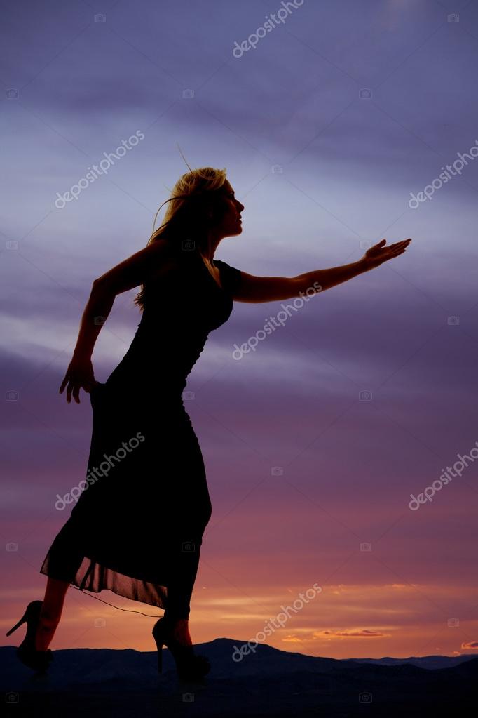 Girl Reaching Silhouette