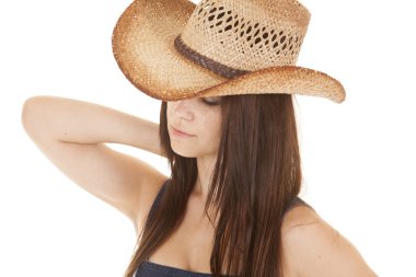 başındaki gözleri kapalı şapka