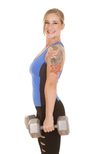 Frau Fitness heilige Hose Stretch zur Seite. — Stockfoto