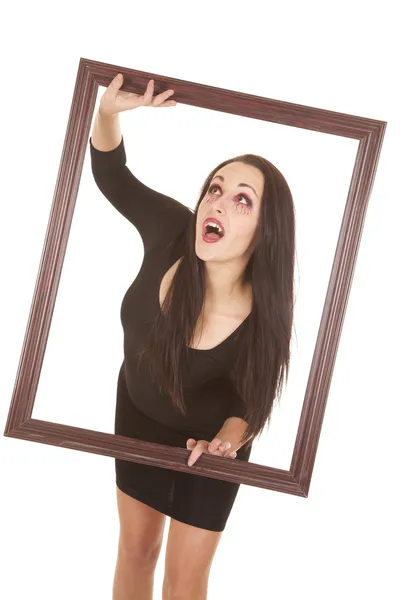 Vampire window look up — Stock Photo, Image