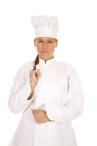 Retrato de chef mujer — Foto de Stock