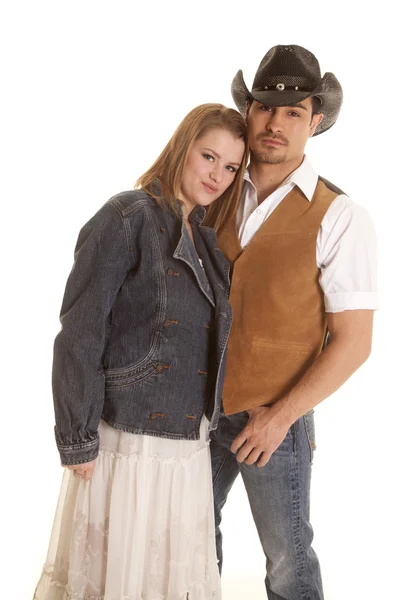 Cowboy vest woman jacket together — Stock Photo, Image