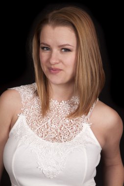 siyah yakın küçük gülümsemek kadın beyaz forması