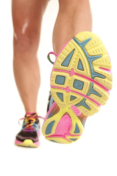 Bottom of woman shoe legs forward — Stock Photo, Image