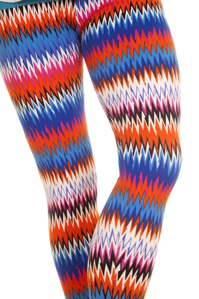 Legs colorful pattern front — Stock Photo, Image