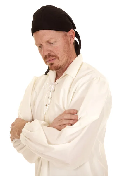 Man white  bandana — Stock Photo, Image