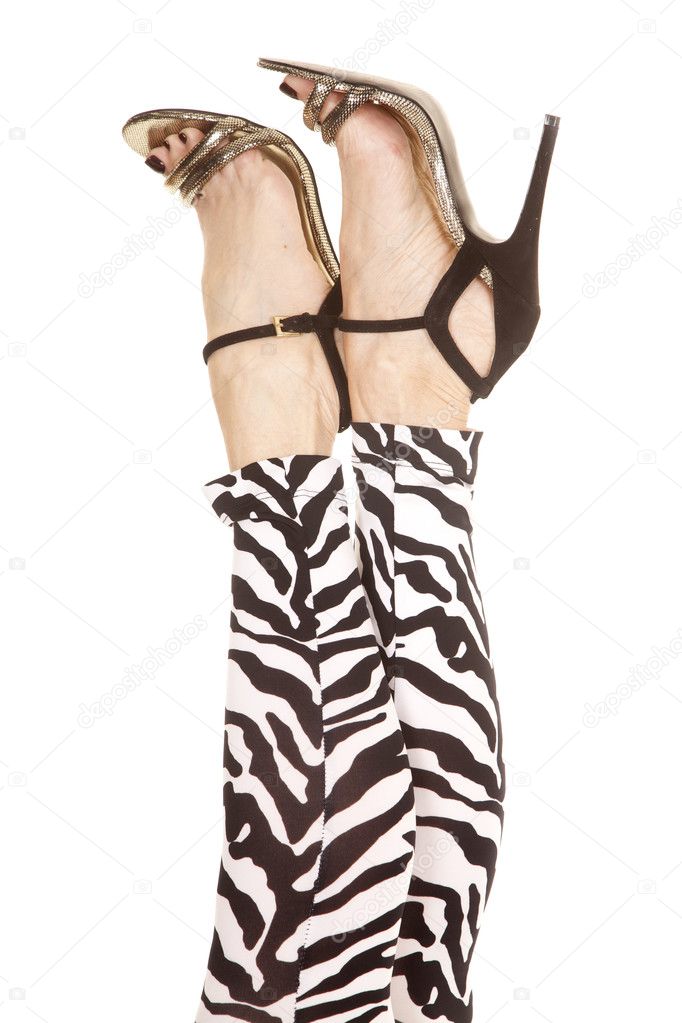 woman legs zebra in heels