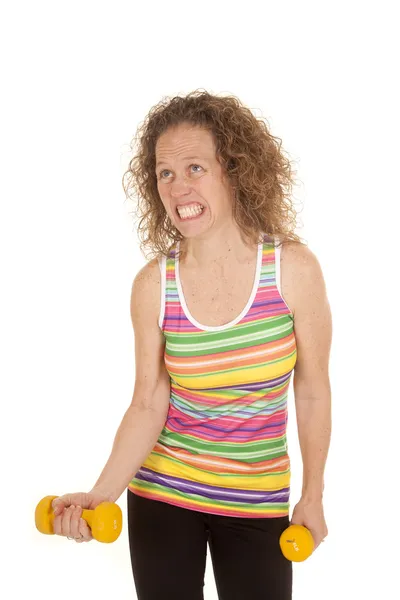 Woman workout hard — Stock Photo, Image