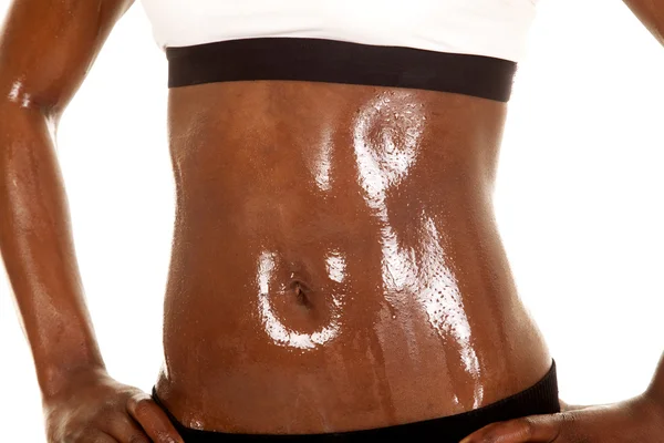 African American woman fitness body — Stock Photo, Image