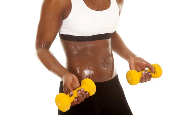 Donna afro-americana fitness — Foto Stock