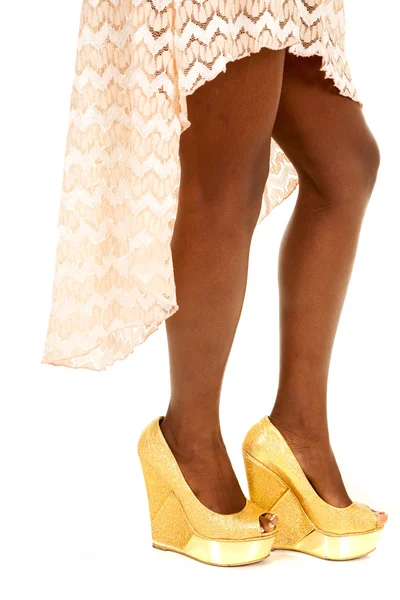African American woman legs — Stock Photo, Image