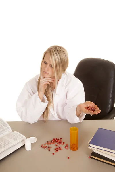 Doctor pills hold in hand — Stock Photo, Image