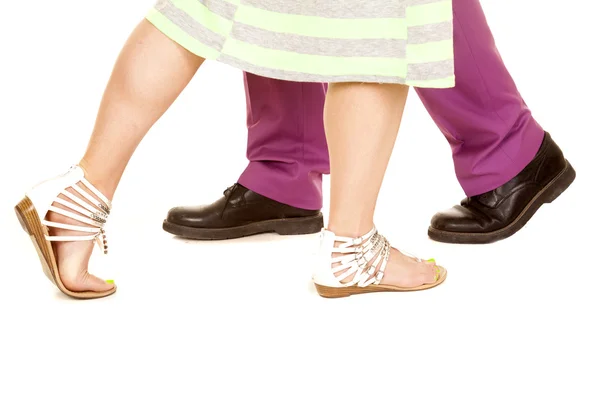 Man en vrouw voeten — Stockfoto