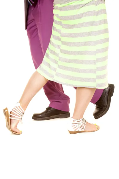 Man and woman legs — Stock Photo, Image
