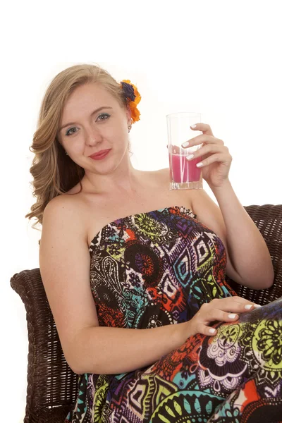 Vrouw drankje — Stockfoto