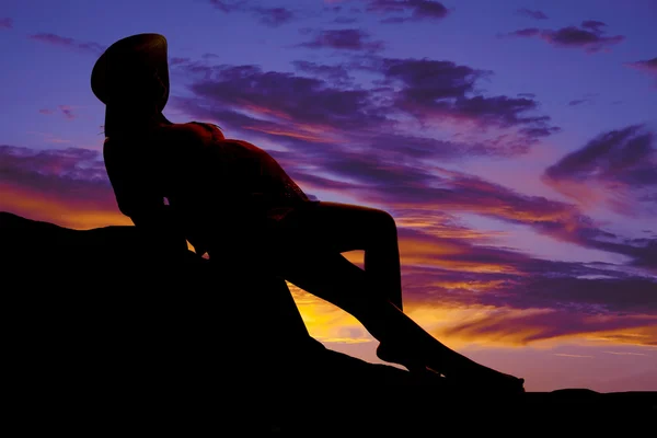 Silhouette pregnant woman — Stock Photo, Image