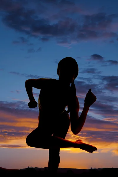 Silhouette Frau — Stockfoto