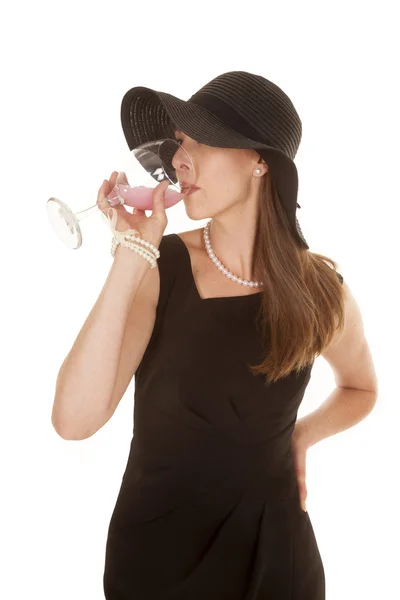 Žena pít — Stock fotografie