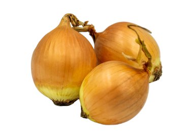 Beyaz arka planda olgun beyaz soğan