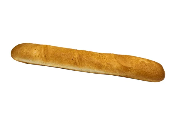 Baguette Vit Bakgrund Med Urklippsbana — Stockfoto