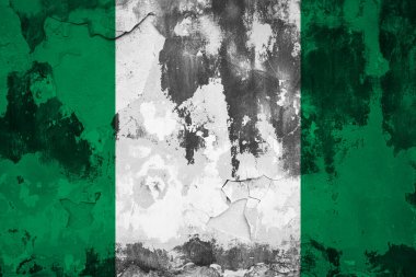 Kırık Nijerya bayrağı. kriz kavramı