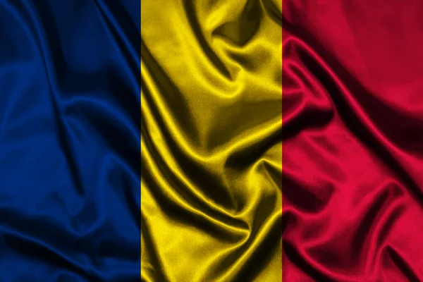 Crumpled Flag Romania Background Wallpaper — 스톡 사진